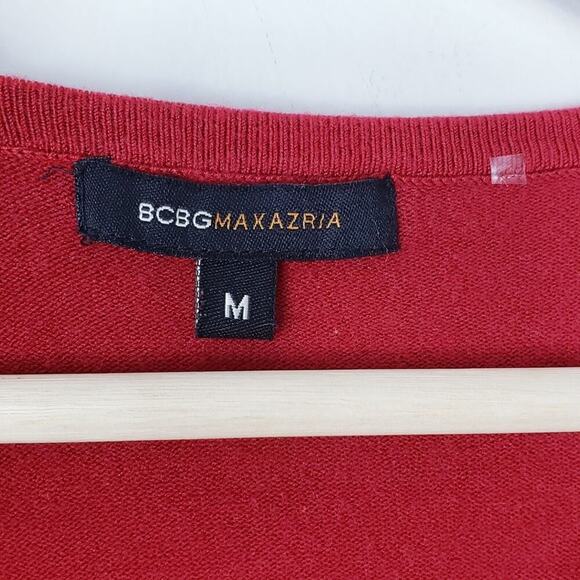 BCBGMaxAzria Knit Stretctchy Soft Pullover Sweater Perfect Holiday/Christmas Top - Picture 3 of 5